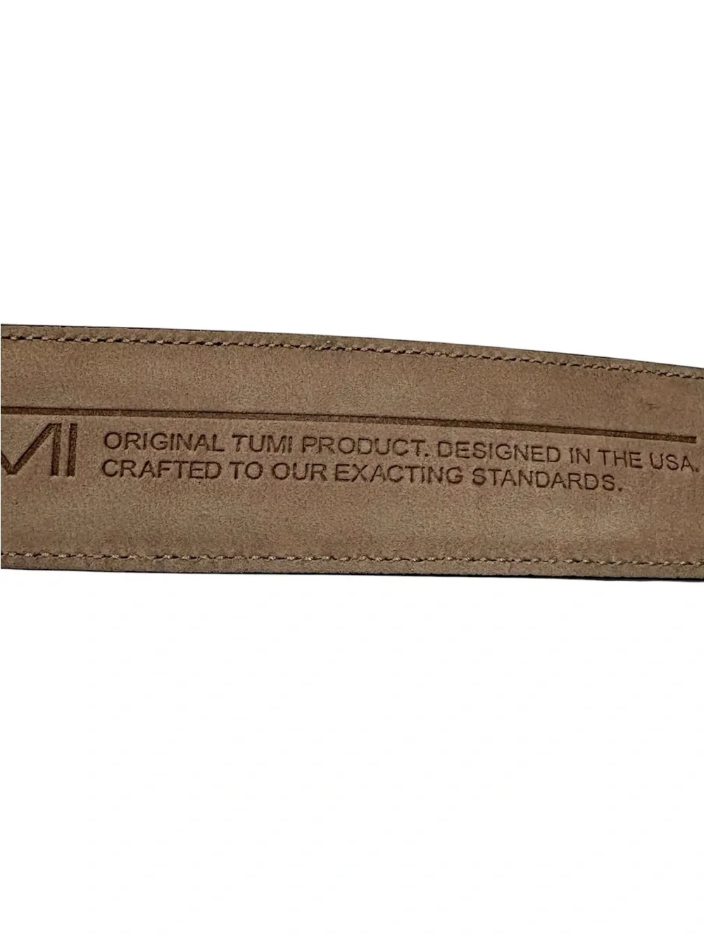 Tumi - Men's Black Leather Dress Belt. Size 38